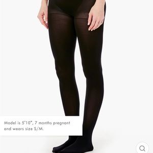 Isabel Maternity Opaque Tights Sz S/M Black